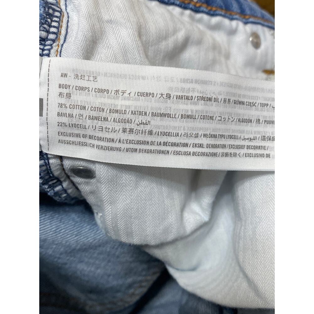 Abercrombie & Fitch The Loose Blue High Rise Wide Leg Baggy Denim Jeans Size 26 - Picture 5 of 5